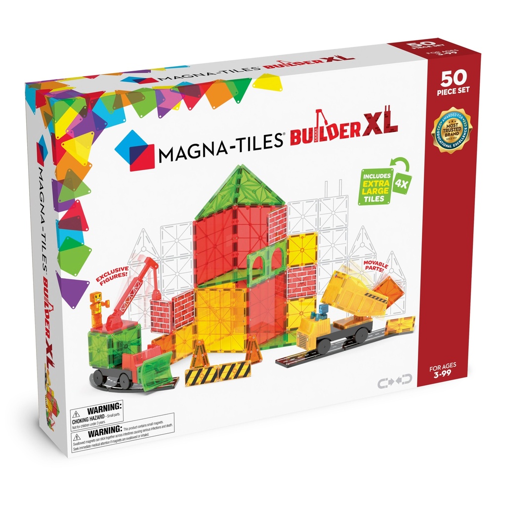 Magna-Tiles | Builder XL 50-Piece Set