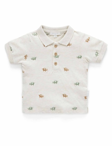 [9336995327251] Purebaby | Safari Elephant Polo Shirt (5y)