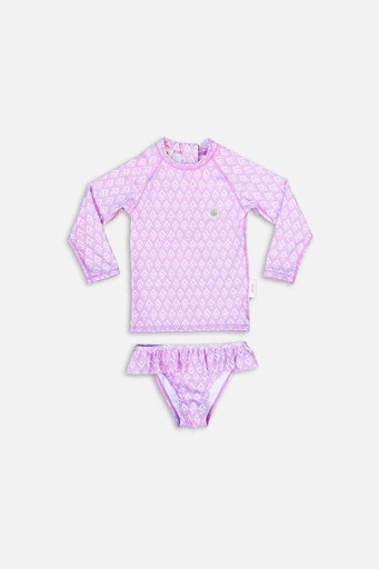 Badawii | Girl 2-Piece Swimsuit - Geo Purple