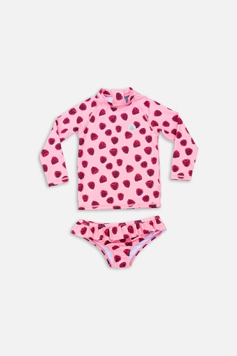 Badawii | Girl 2-Piece Swimsuit - Wild Berries Deep Pink