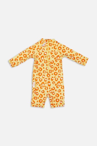 Badawii | Girl Swimsuit - Animal Print Yellow