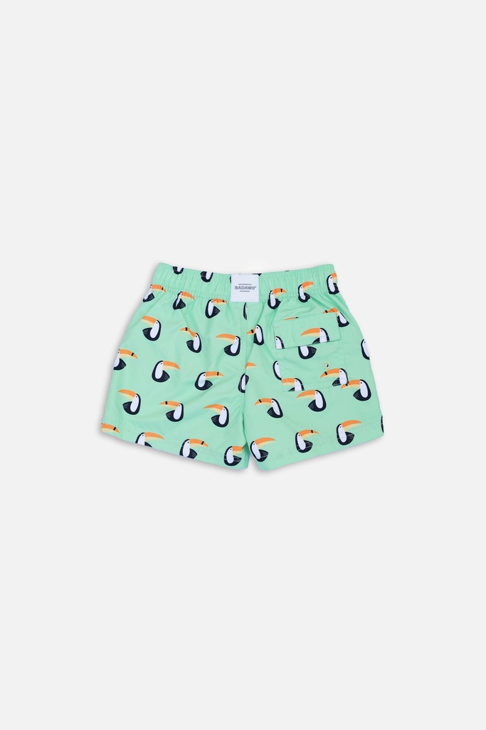 Badawii | Swim Shorts - Toucan Paradise Light Green