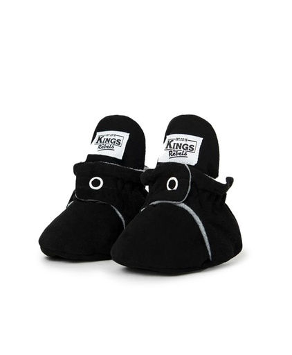 Kings & Rebels | Classic Gamuza Baby Booties - Black