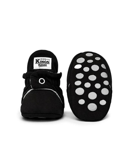 Kings & Rebels | Gripper Gamuza Baby Booties - Black