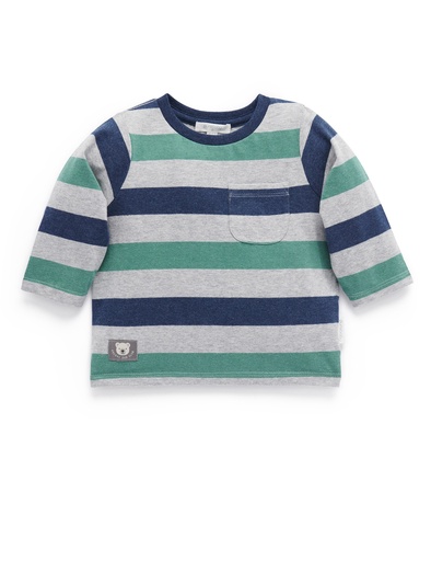 Purebaby | Emerald Stripe Longsleeve Tee