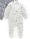 Purebaby | Vanilla Nautical Zip Growsuit 2 Pack